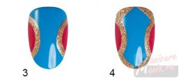 Шаги 3, 4 для создания дизайна ногтей гель-лаком лето 2016